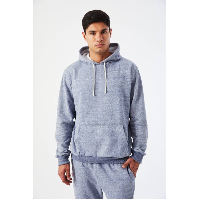 Buzo Hombre Hanes Canguro Snow Azul Melange Talle L en cuotas sin ...