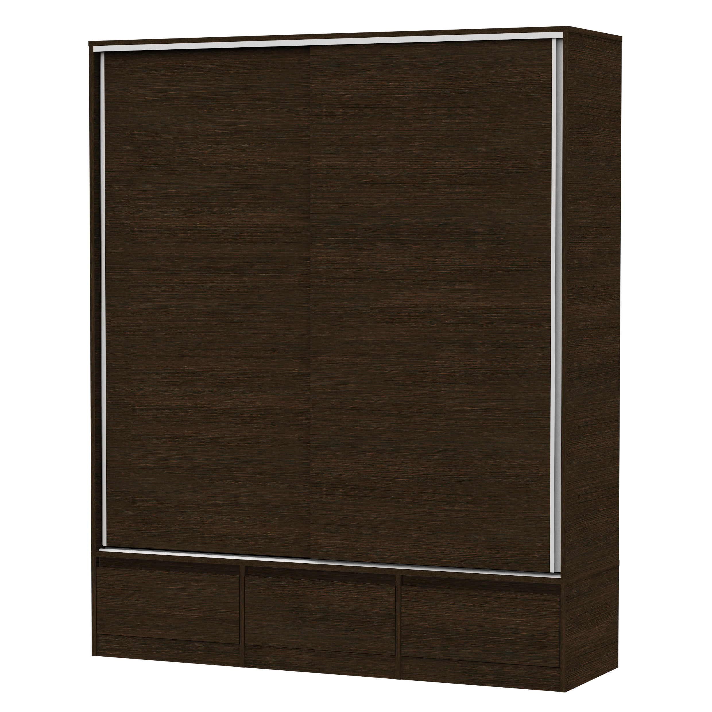 Placard Dielfe 2 Puertas 3 Cajones Wengue PC180-W