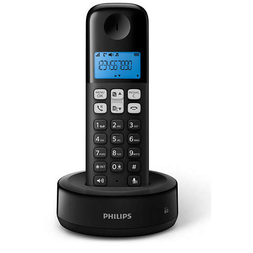 Teléfono Inalámbrico Philips Negro D1311B/77