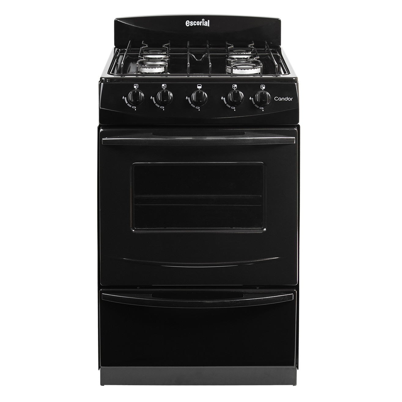 Cocina Escorial a Gas 51 Cm Candor S2 Negro