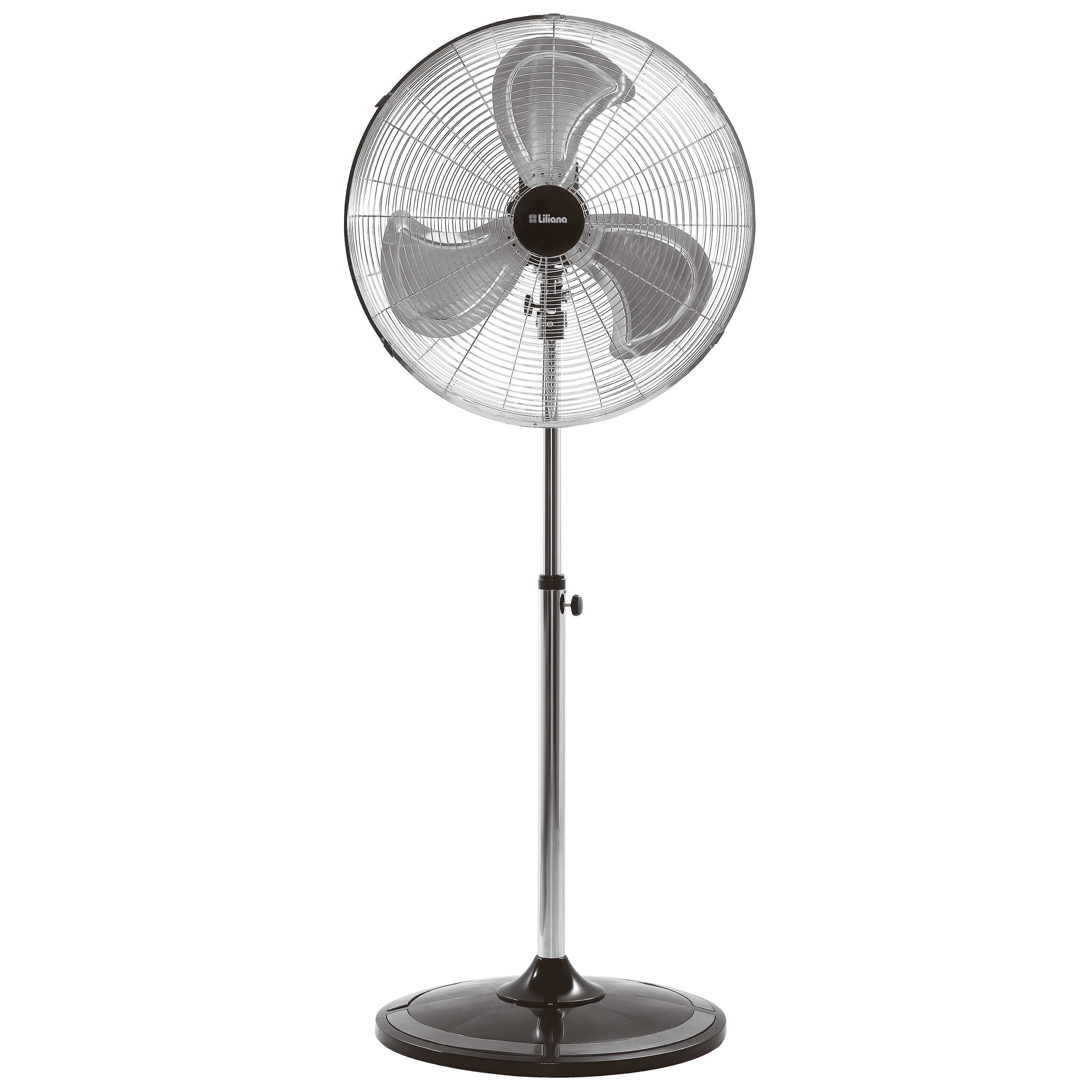 Ventilador de Pie Liliana 22" Plateado y Negro VPC22