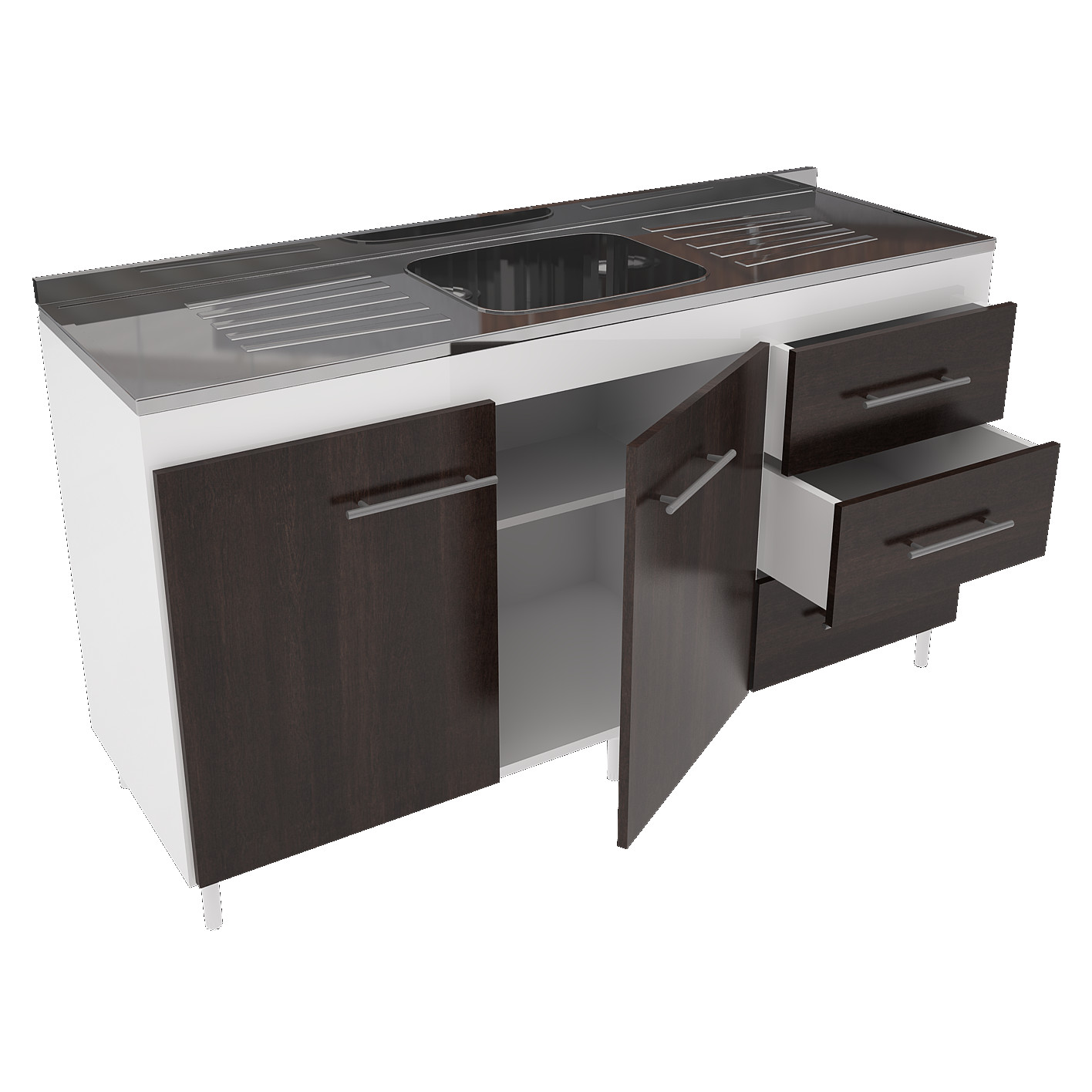 Bajo Mesada Orlandi Blanco y Wengue 1,40 Mts