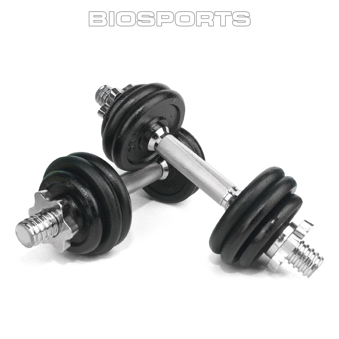 Set de Barras y Pesas Biosports 15 Kg