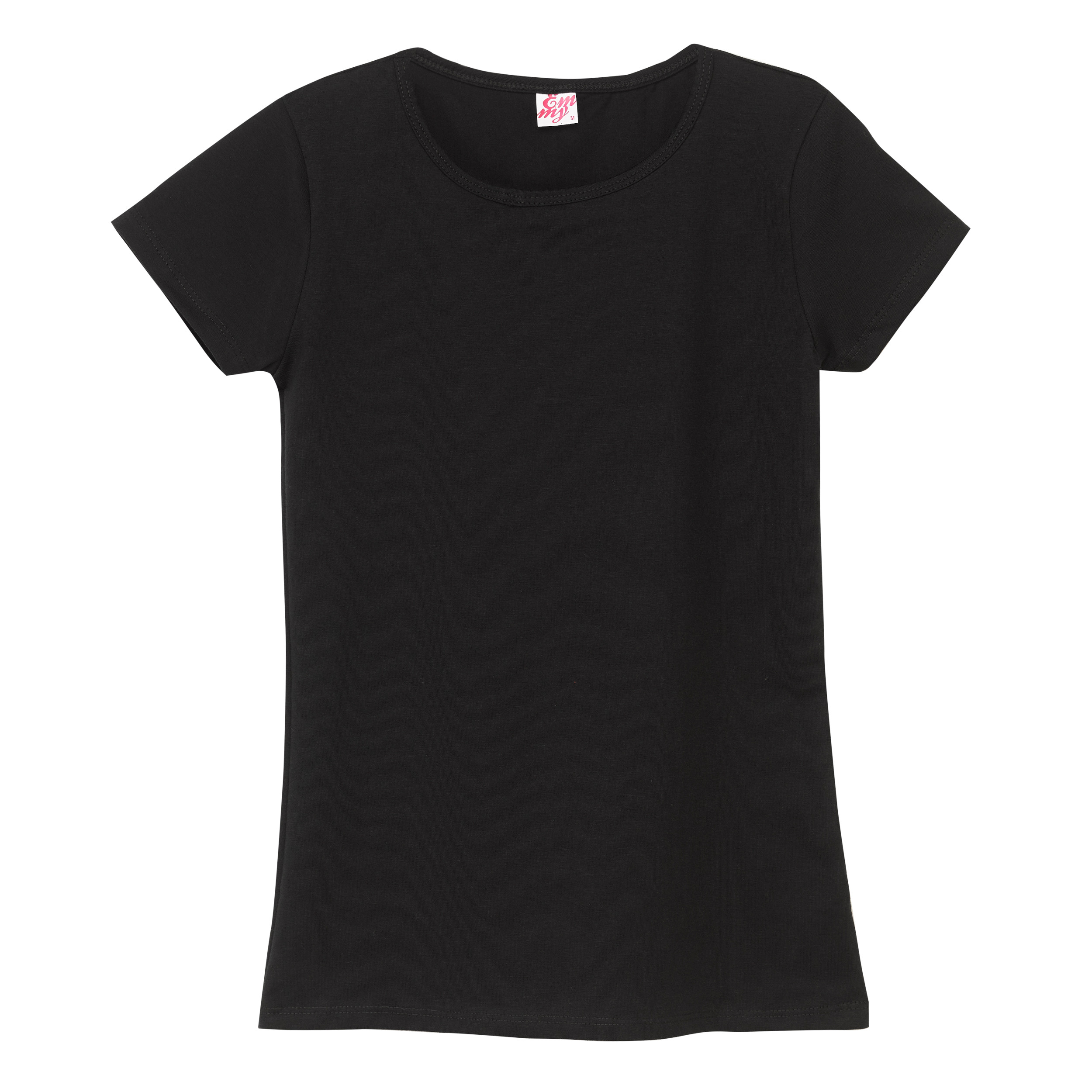 Camiseta Mujer Manga Corta Negra Talle L