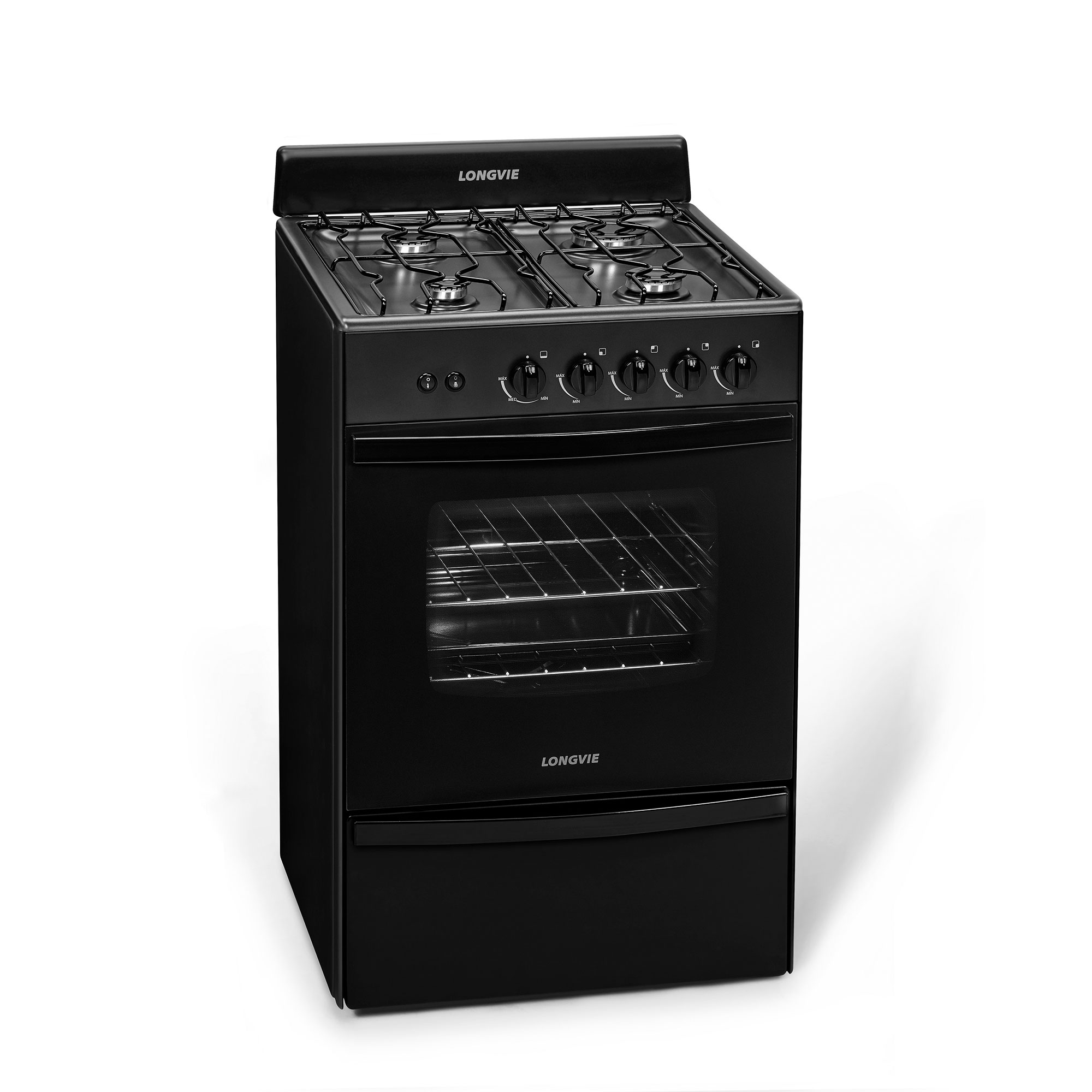 Cocina Longvie Multigas 56 Cm 12331 G Negro