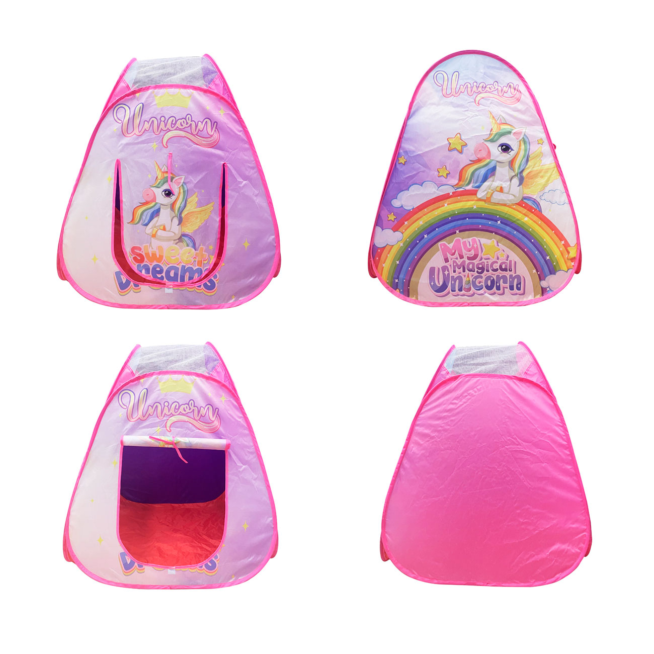 Carpita Plegable Unicornio 80x80x85 cm