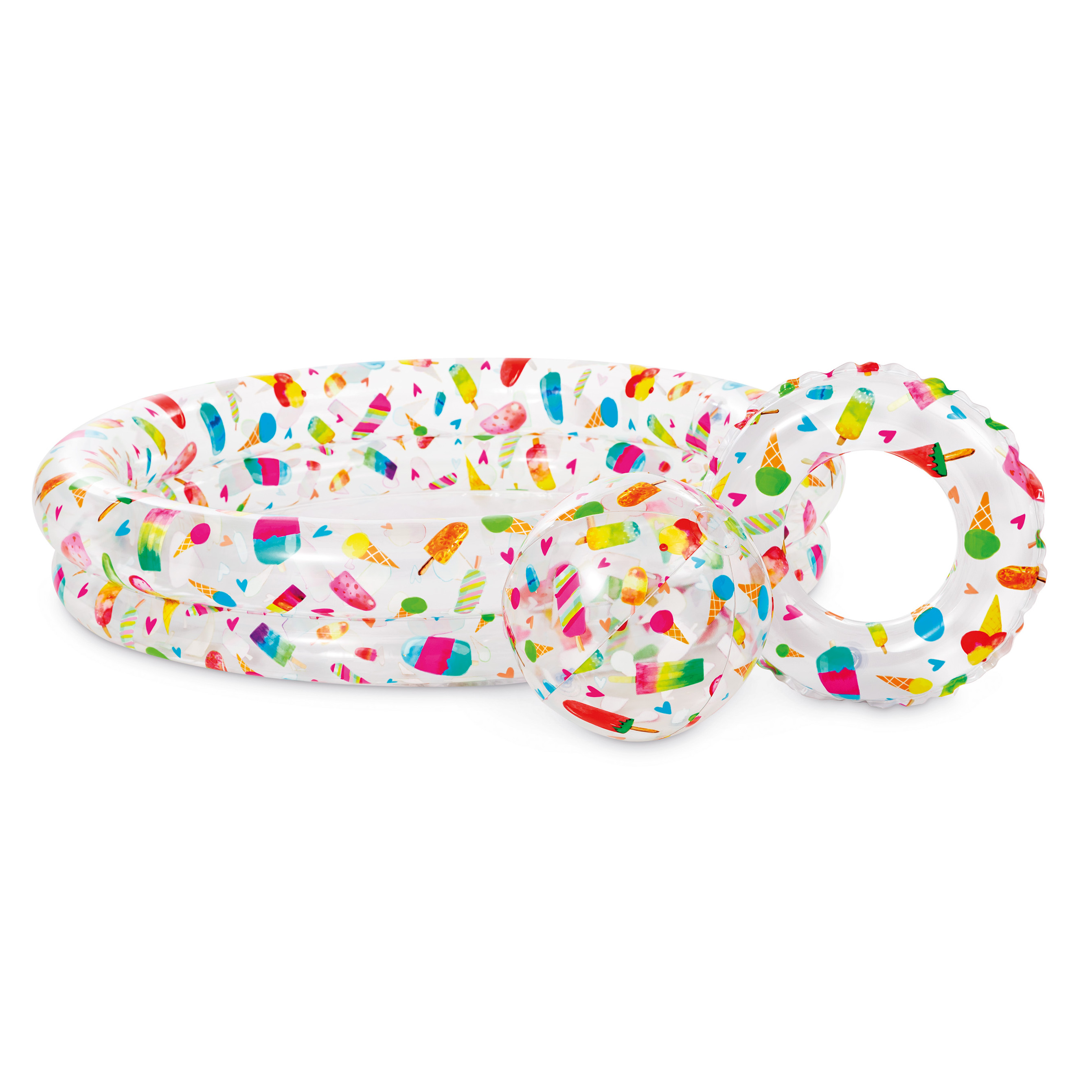 Pileta + Anillo Inflable Intex 122x25cm