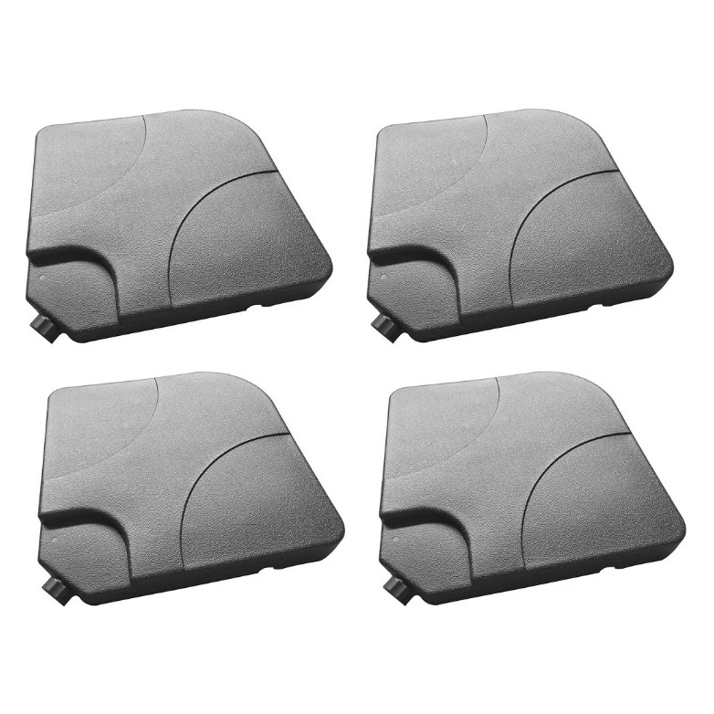 Base de Sombrilla de Plástico Negro Rectangular 50cm.