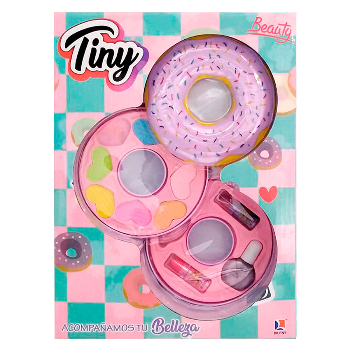 Set De Maquillaje Dona Pastel En Caja Con Sombra Y Esmaltes
