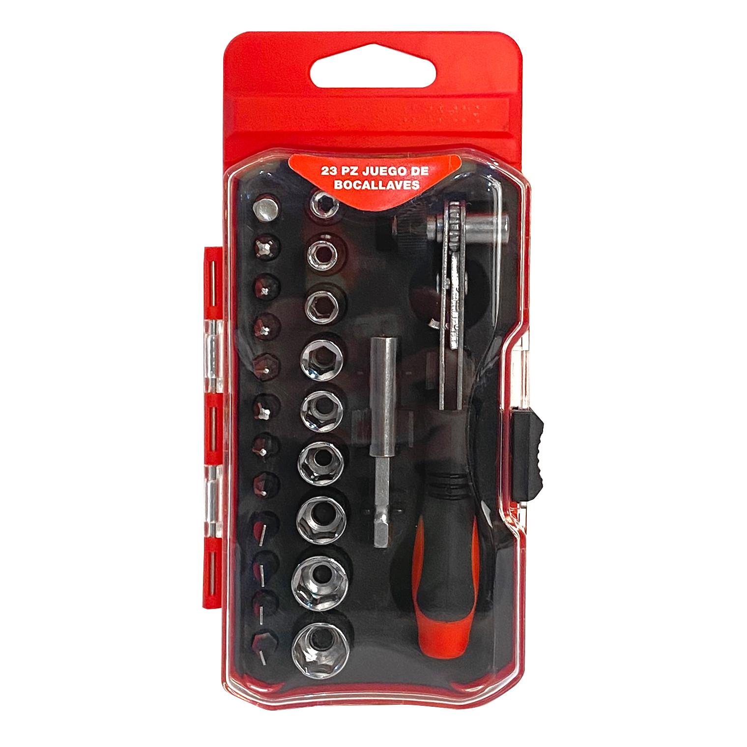 Set de Herramientas Llave + Tubos y Puntas 23 Piezas