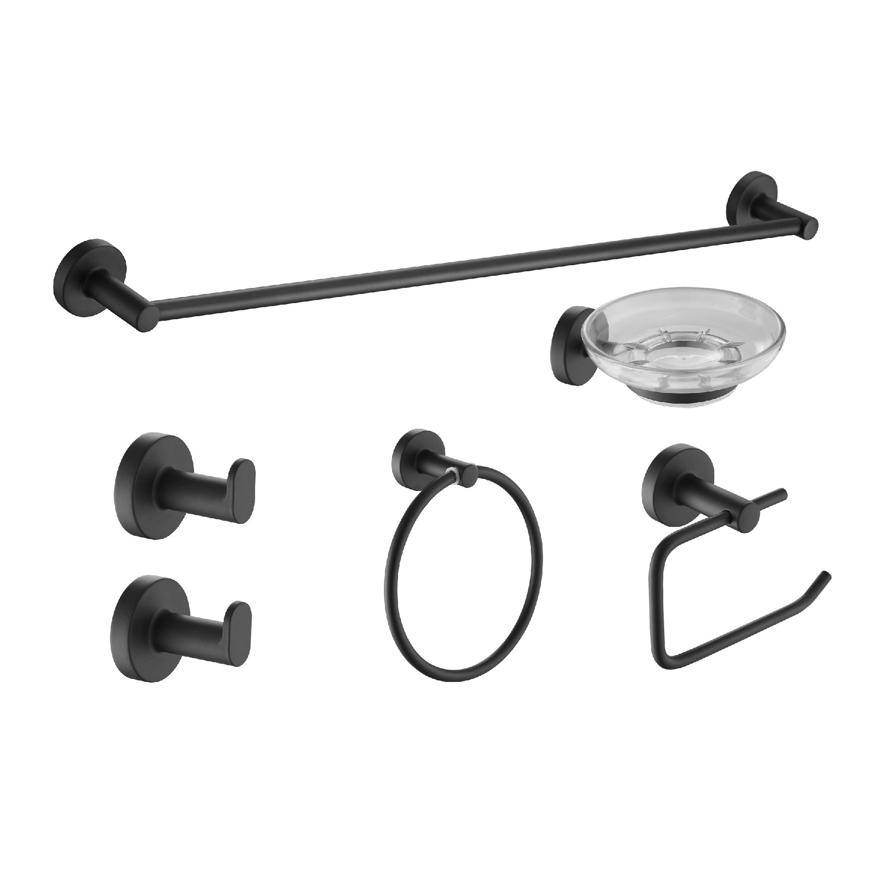 Set 6 Piezas Negro Piazza Sensus