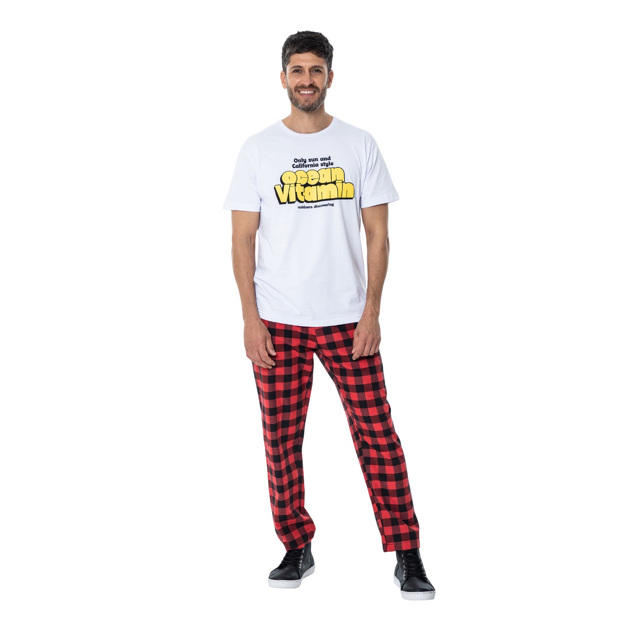 Pantalón Hombre Nordico a Cuadros Talle S-XL