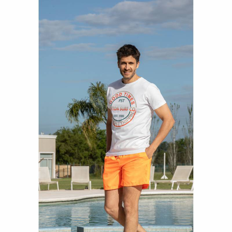 Short De Baño Hombre Izzy Liso Talle S-XXL