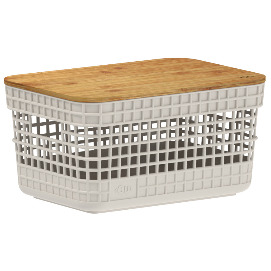 Cesta Grid Bambú OU Beige 