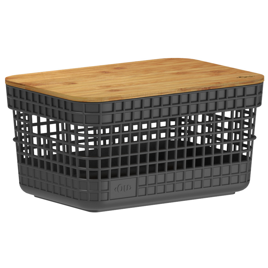 Cesta Grid Bambú OU Negro