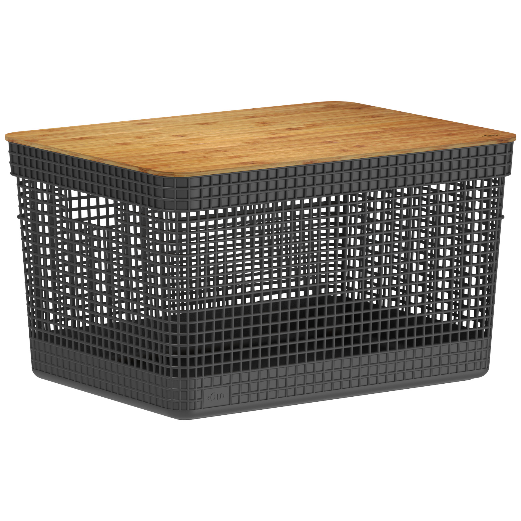 Cesta Grid Bambú OU Negro