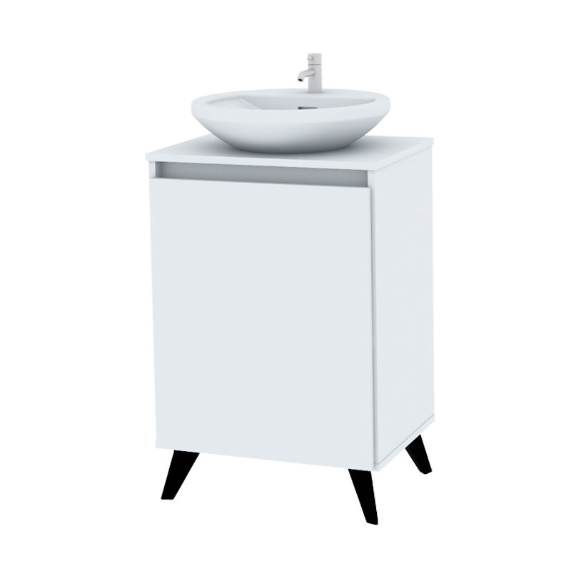 Vanitory Con Patas Centro Estant 74,5 cm Blanco