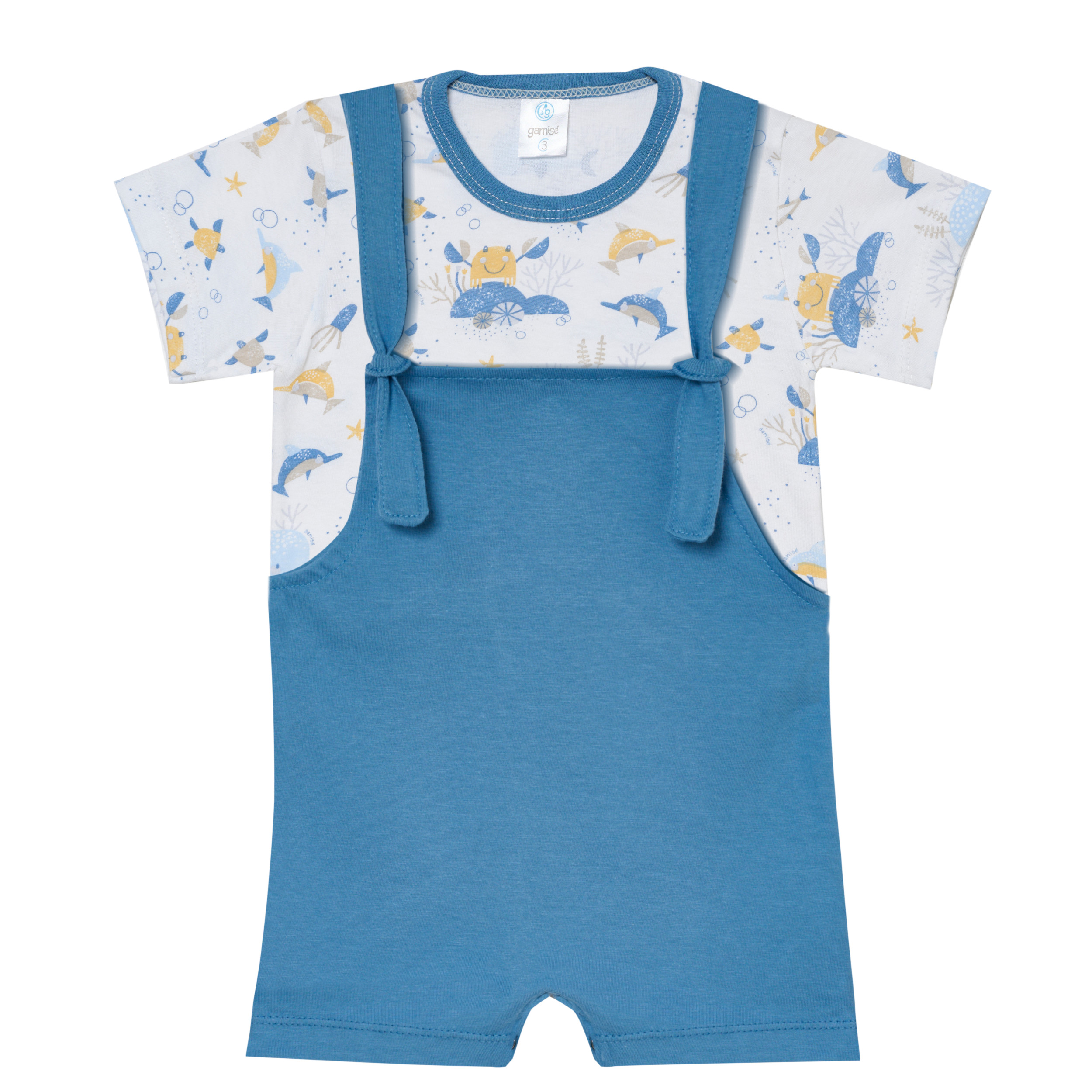 Conjunto Remera y Jardinero Bebé Gamise Talle 1-5