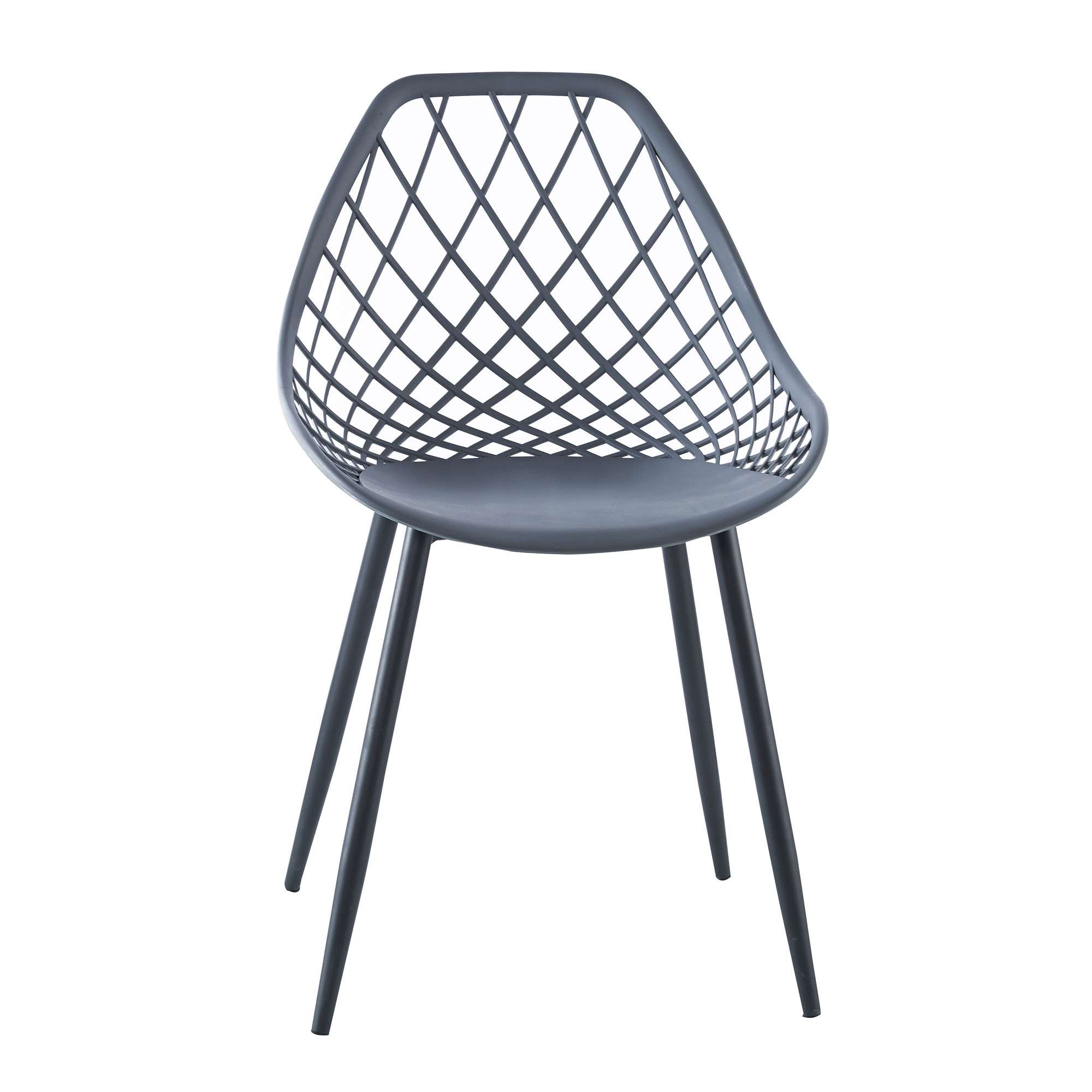 Silla de Diseño Preston Gris x 4 Unidades