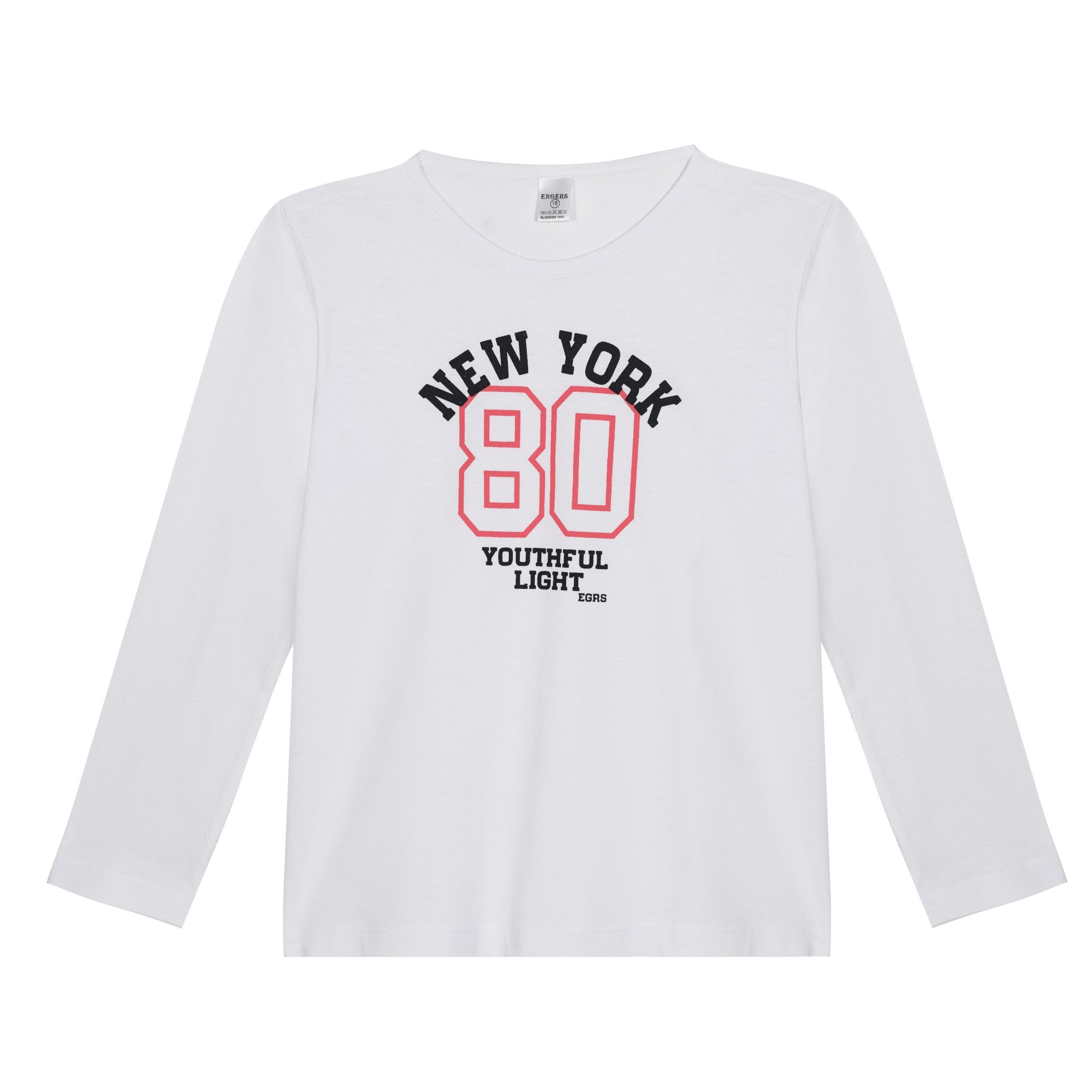 Remera Teen Engers Manga Larga Estampada Talle 10-16