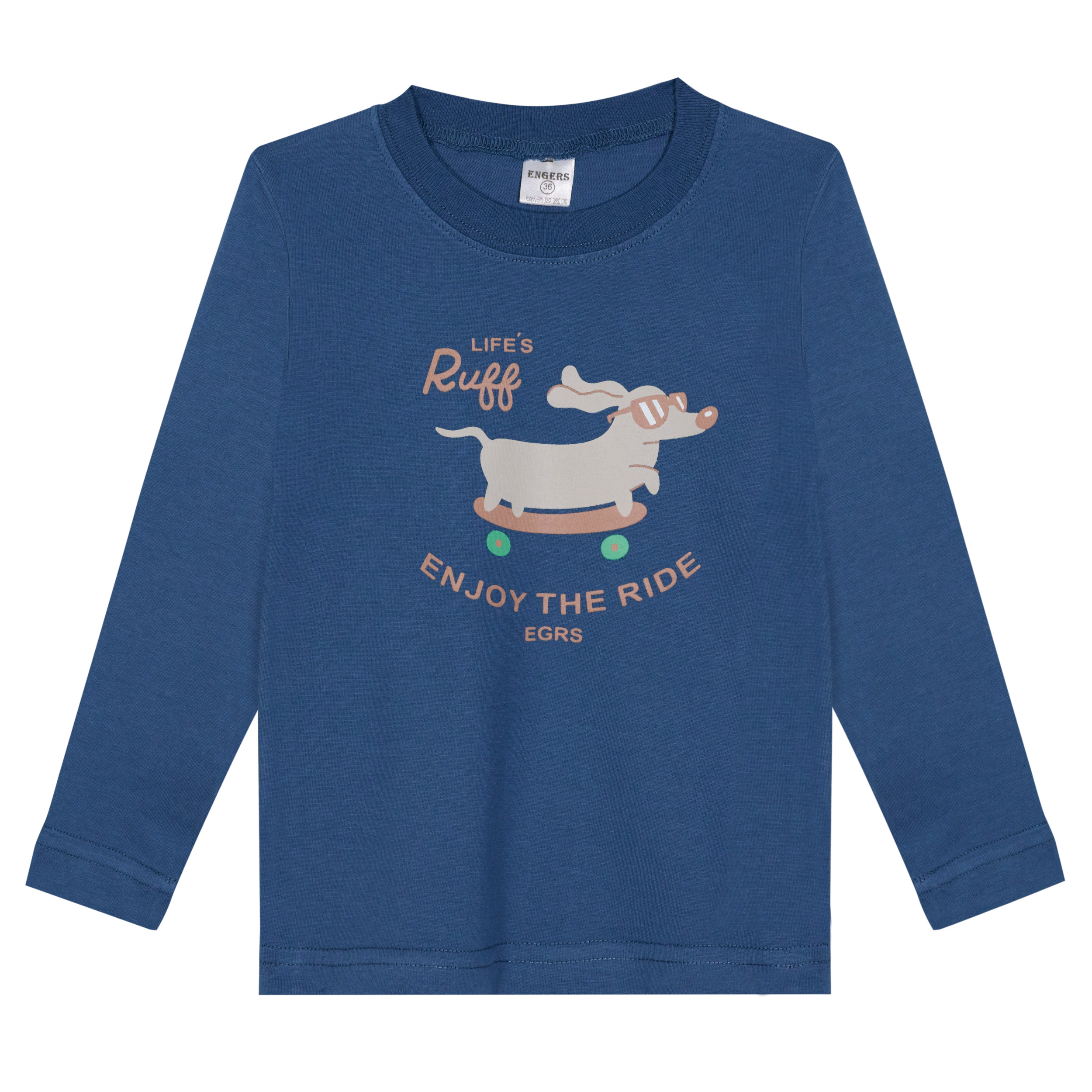 Remera Bebe Engers Manga Larga Estampada Talle 12-36