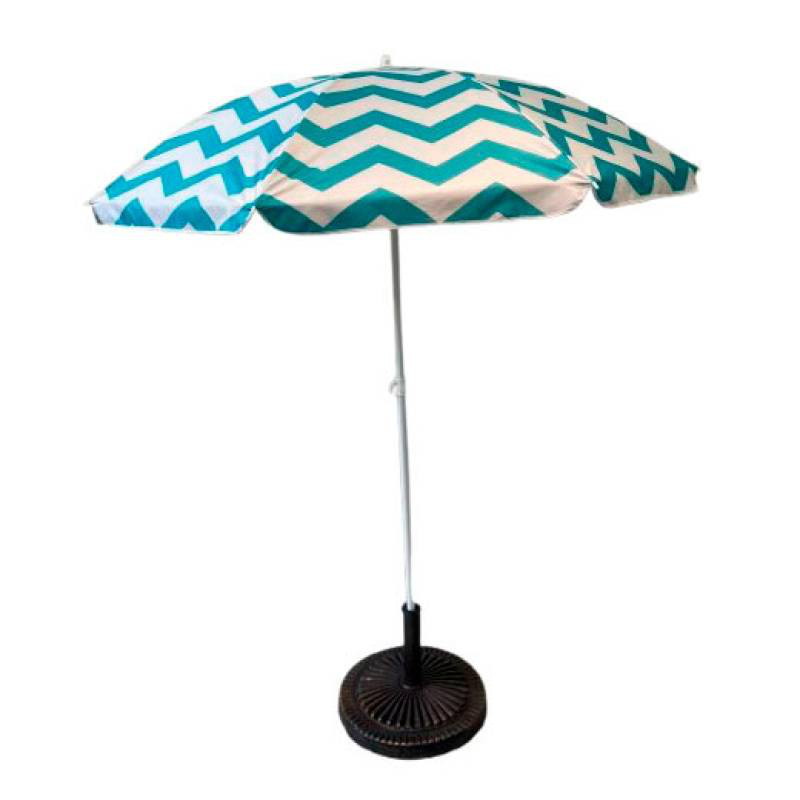 Sombrilla Rayada Celeste 1,80 Mts