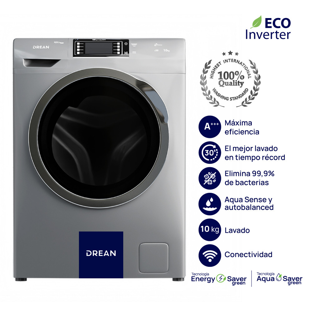 Lavarropas Drean Carga Frontal 10 Kg LFDR1012TG0