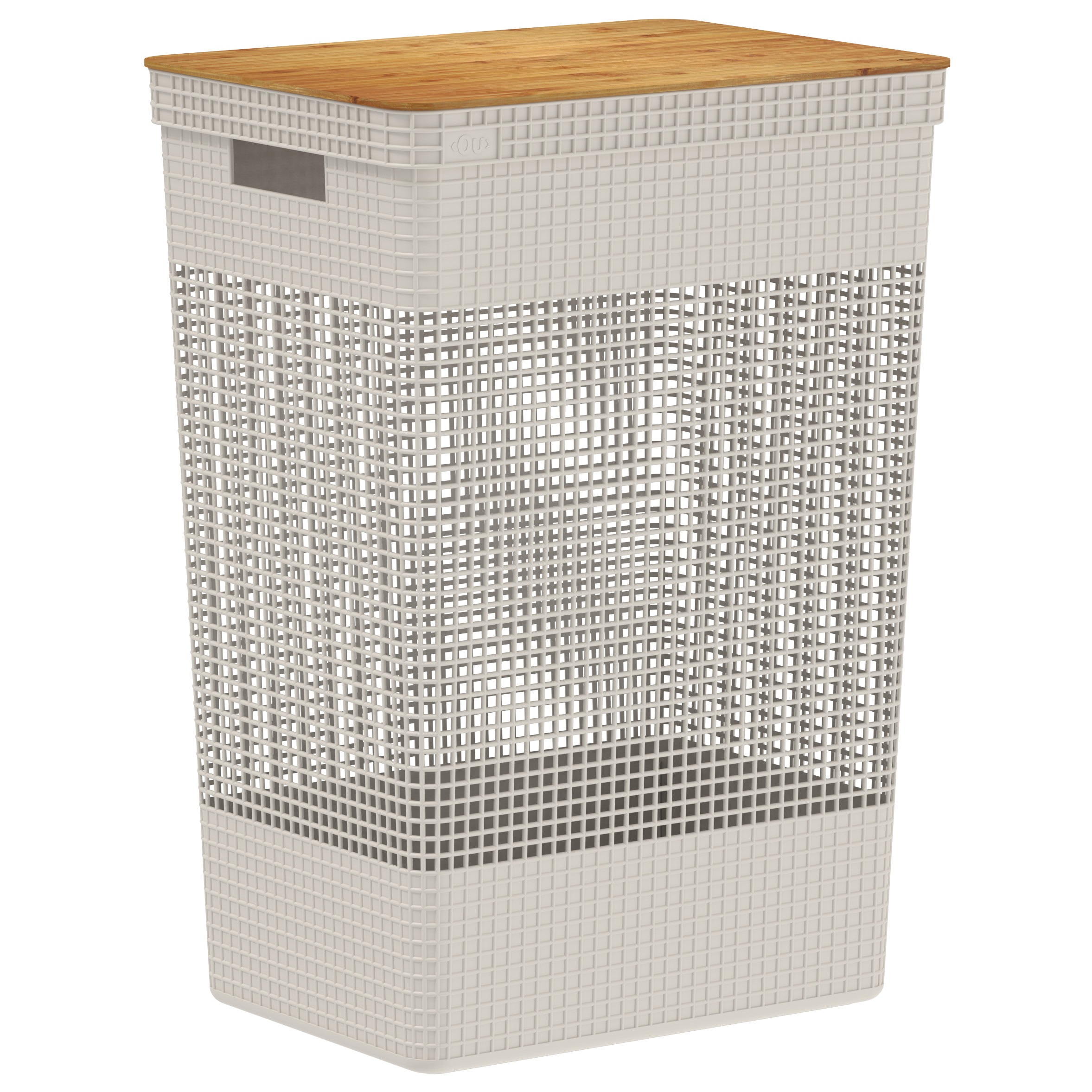 Cesta de Ropa Grid Bambú OU Beige