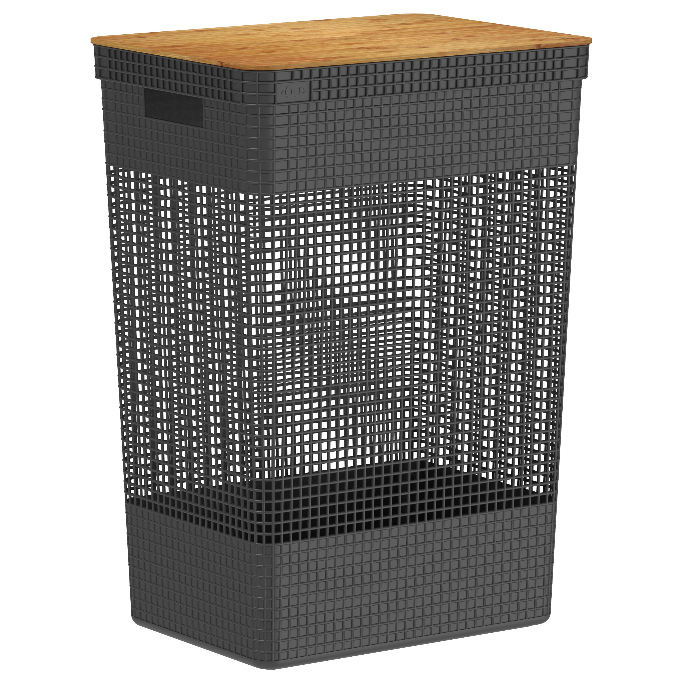 Cesta de Ropa Grid Bambú OU Negro