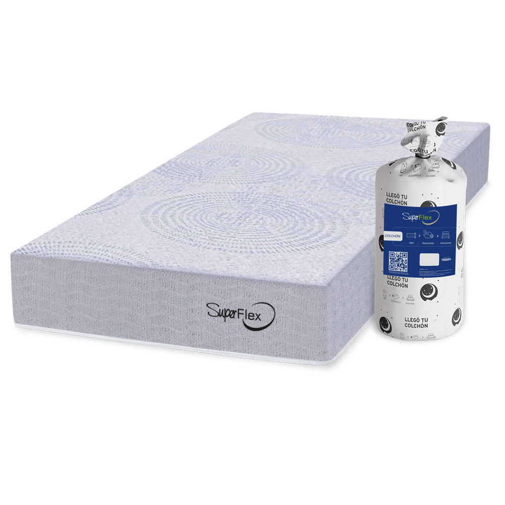Colchón de Espuma 1 1/2 Plazas 100x190 Superflex