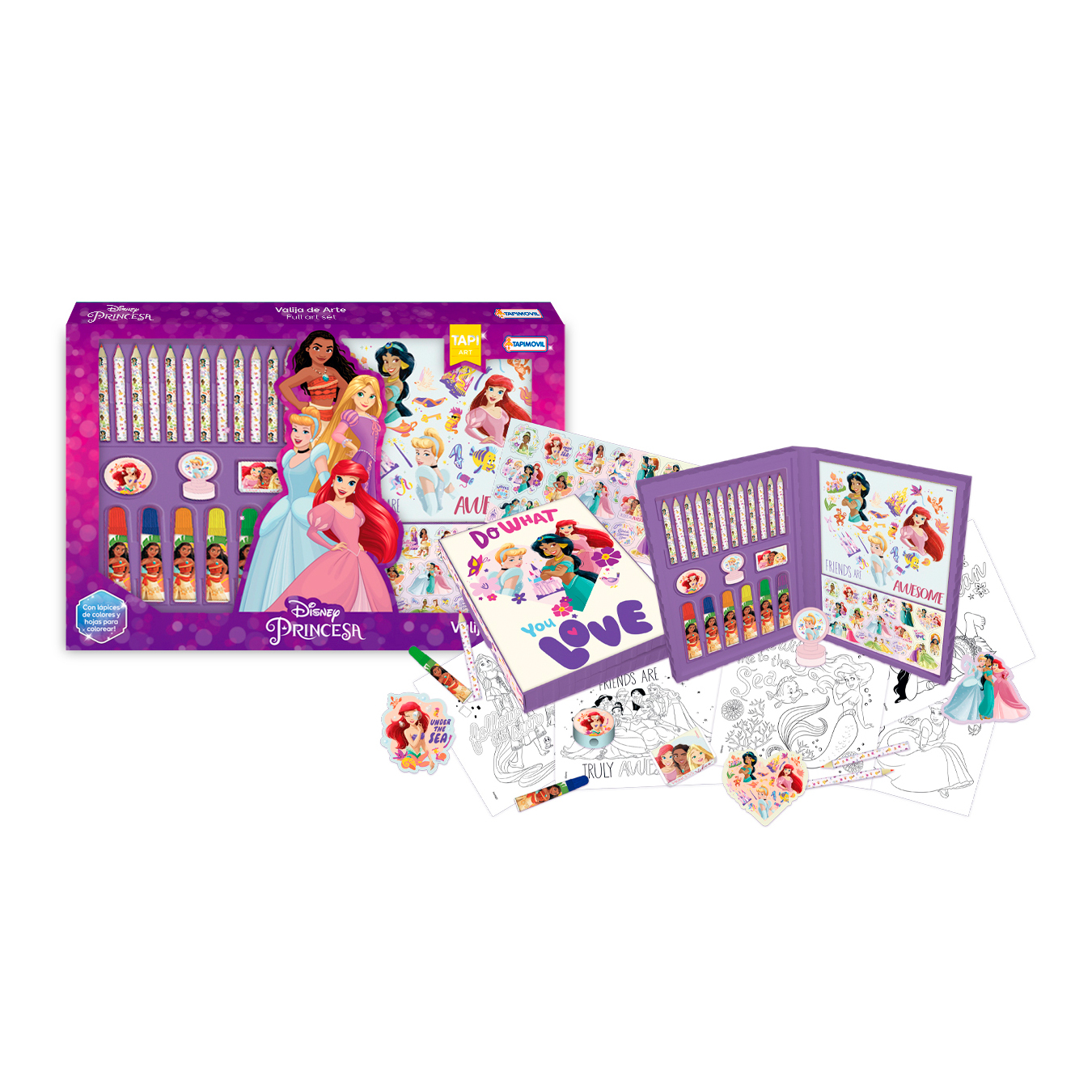 Maletin Para Dibujar Y Pintar Princesas