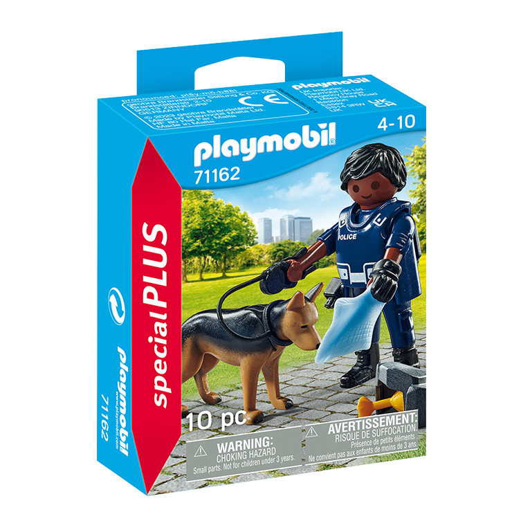 Muñeco Policía con Perro 10 Piezas Playmobil