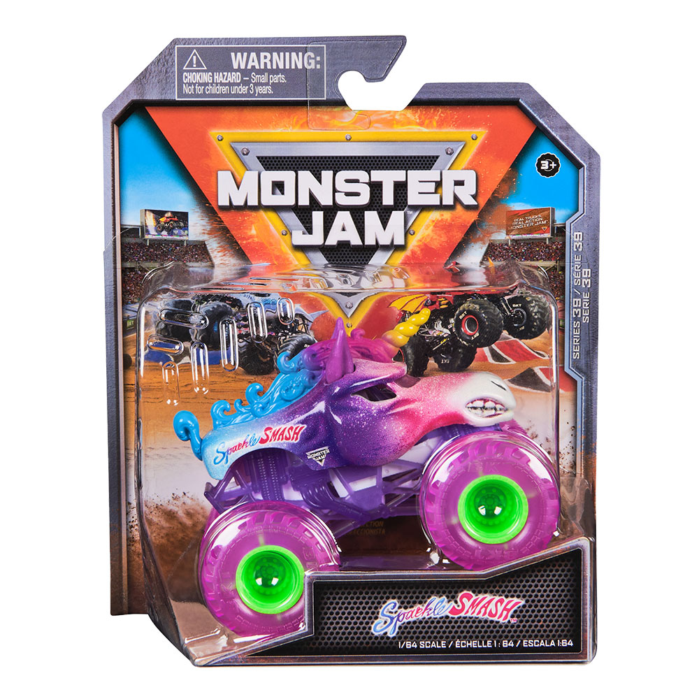 Vehículo Monster Jam Sparkle Smash
