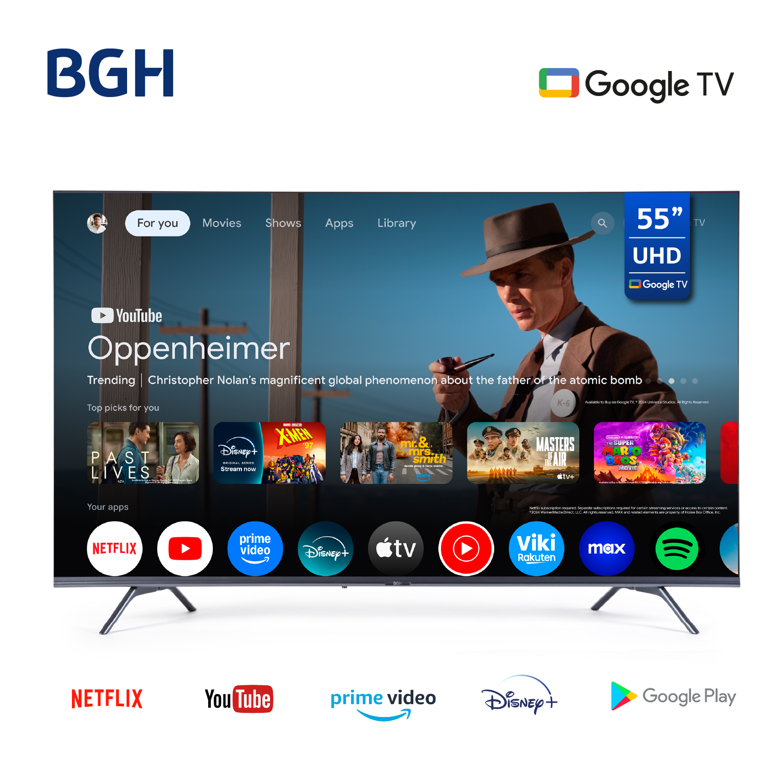 Tv 55" BGH 4K UHD Google PNE040302