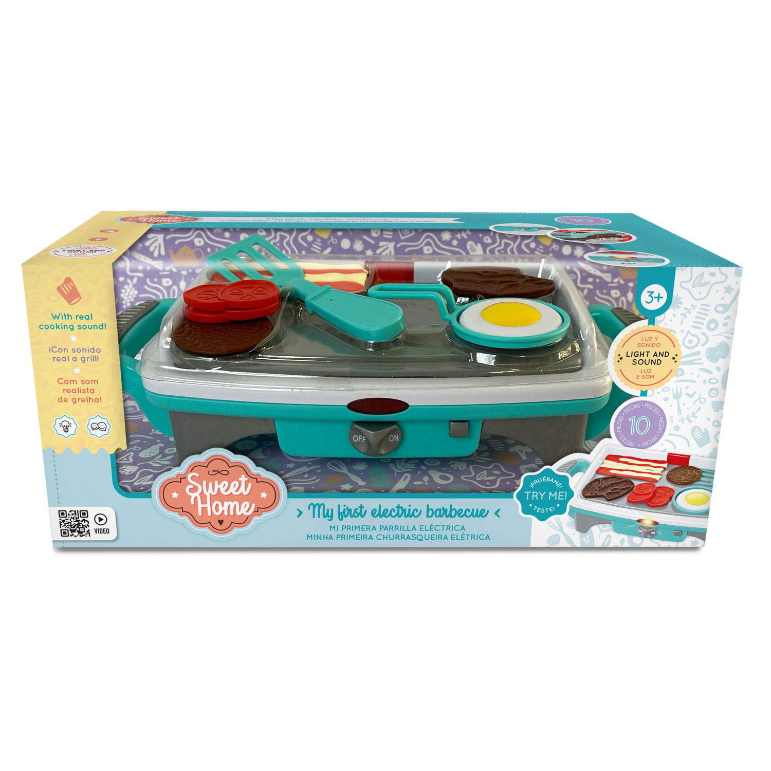 Parrilla Electrica con Luz y Sonido Sweet Home