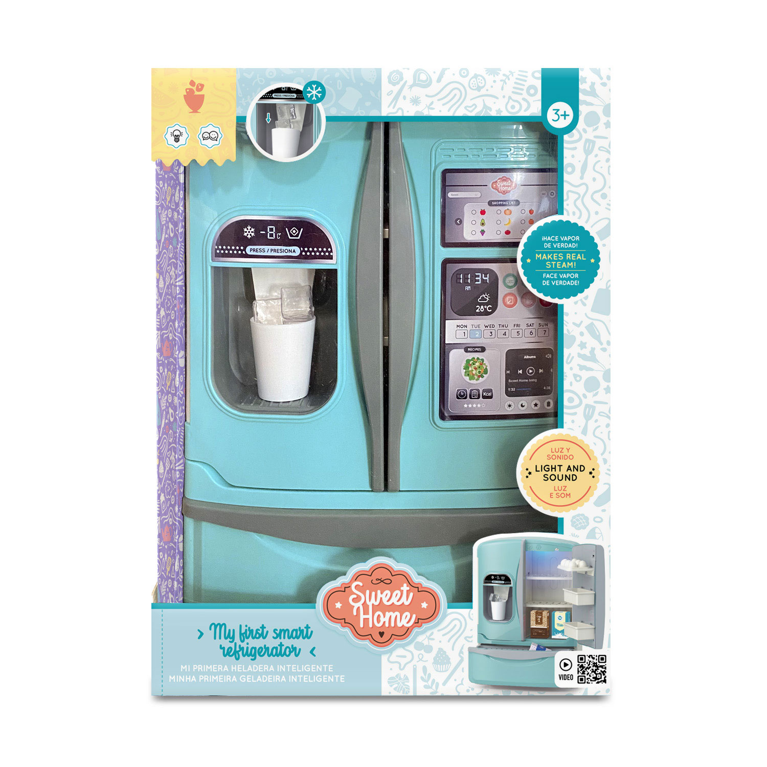 Heladera Inteligente con Luz y Sonido Sweet Home