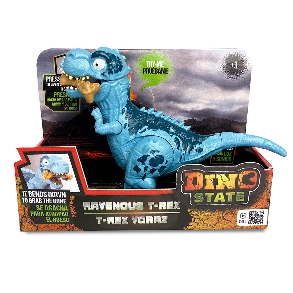Dinosaurio con Hueso, Luz y Sonido Dino State