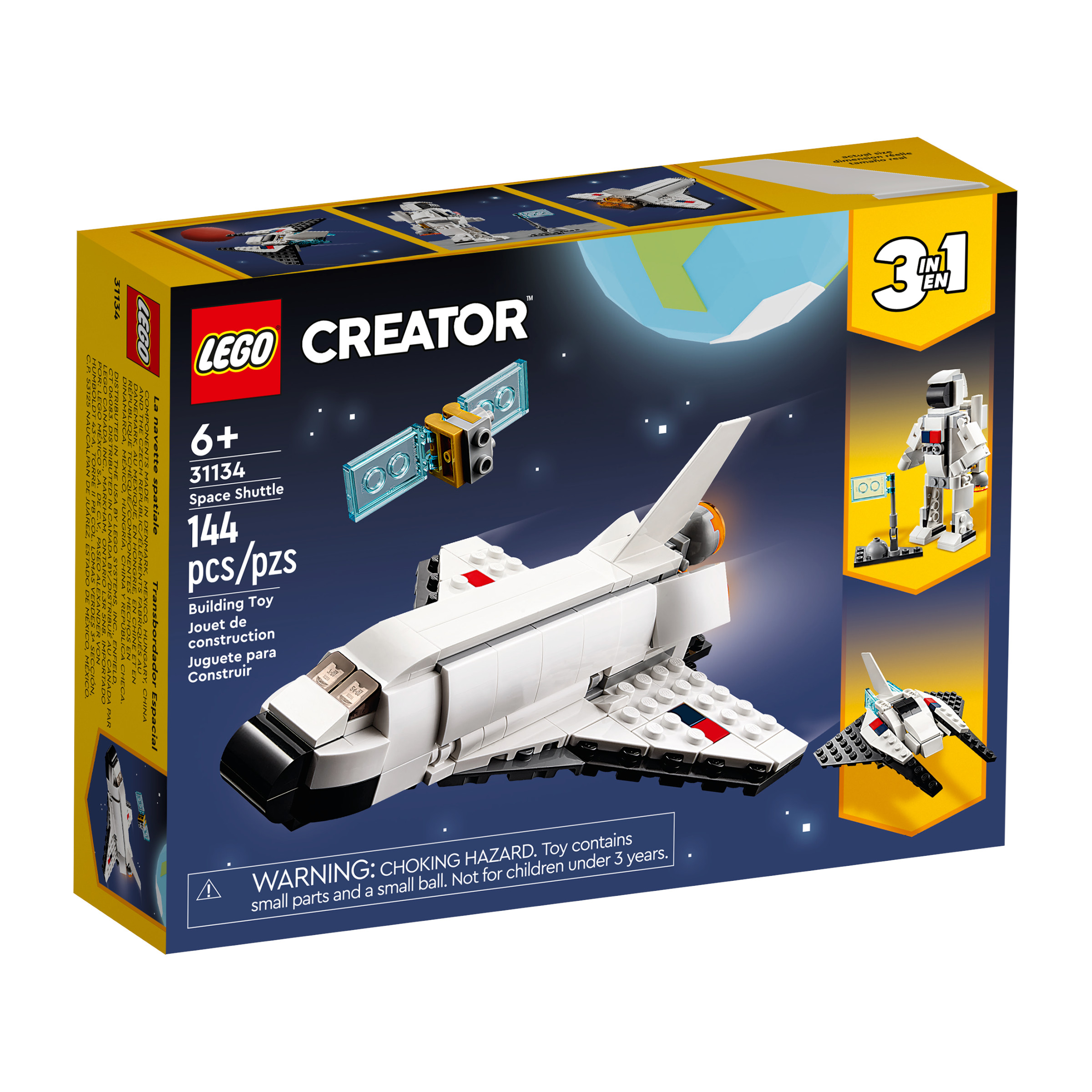 Cohete Espacial Lego 3 en 1 144 Piezas