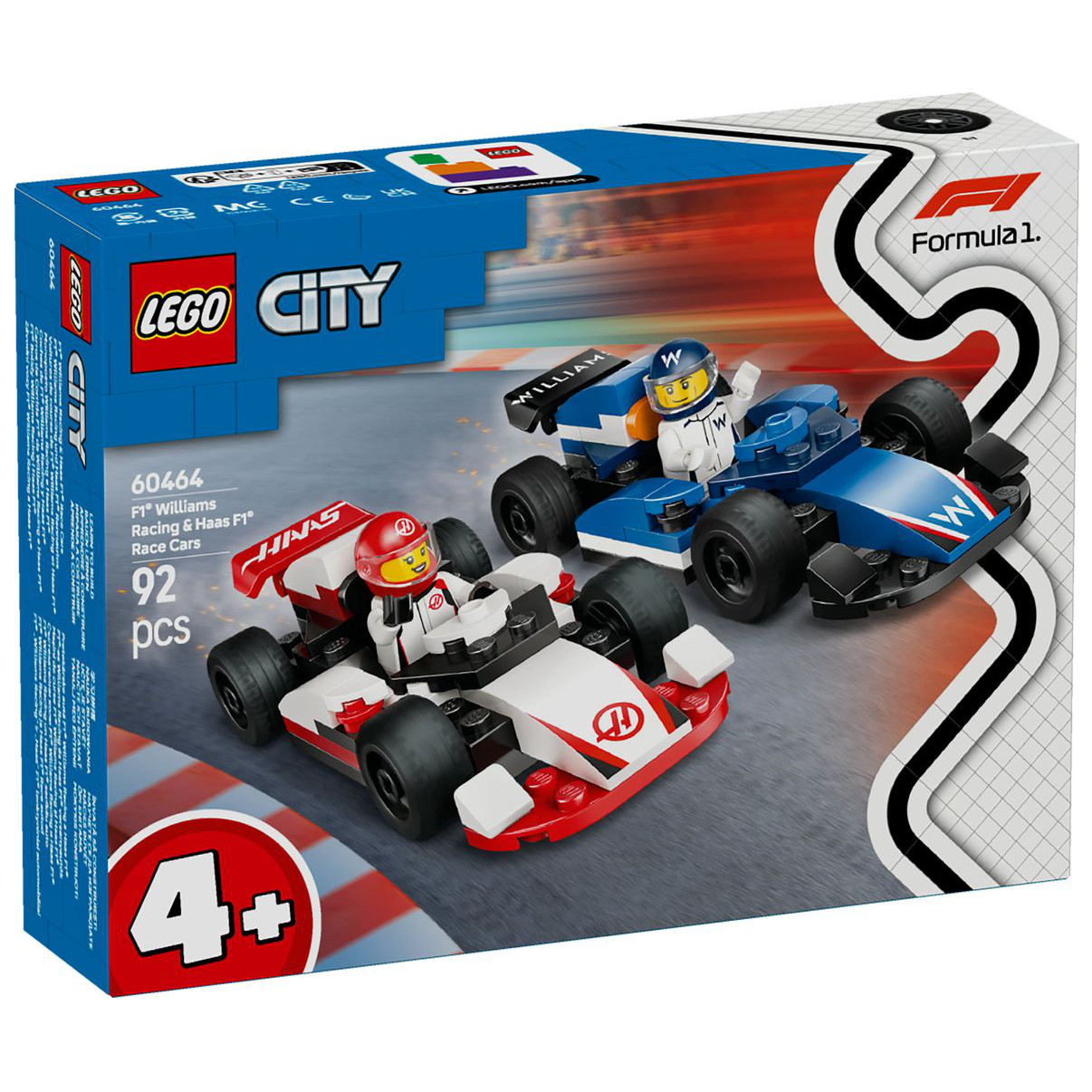 Williams Racing+Haas F1 Lego 92 Piezas