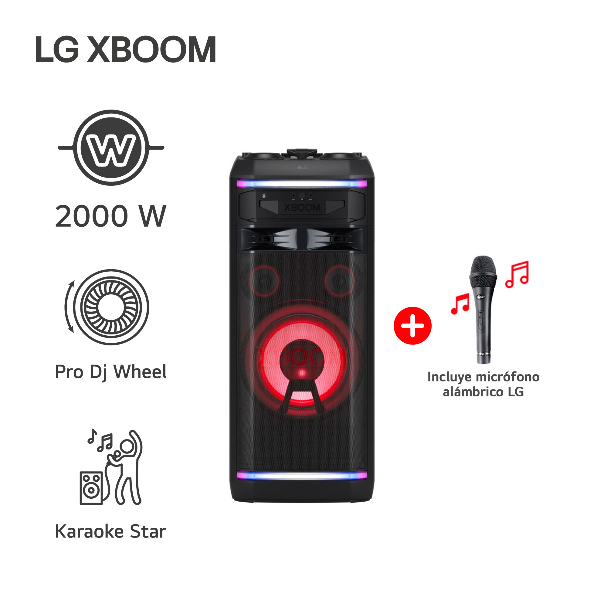 Torre de Sonido Bluetooth LG XBOOM 2000W OK99M
