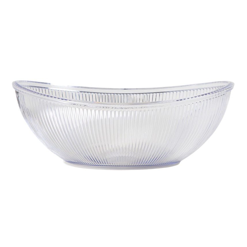Ensaladera Oval De Acrílico Galata Transparente 3300 Ml