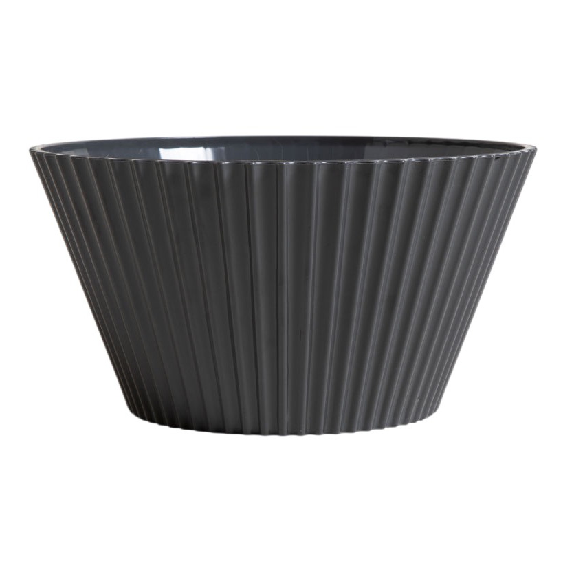 Bowl Conico De Plástico Líneas Horizontales Gris 4000 Ml