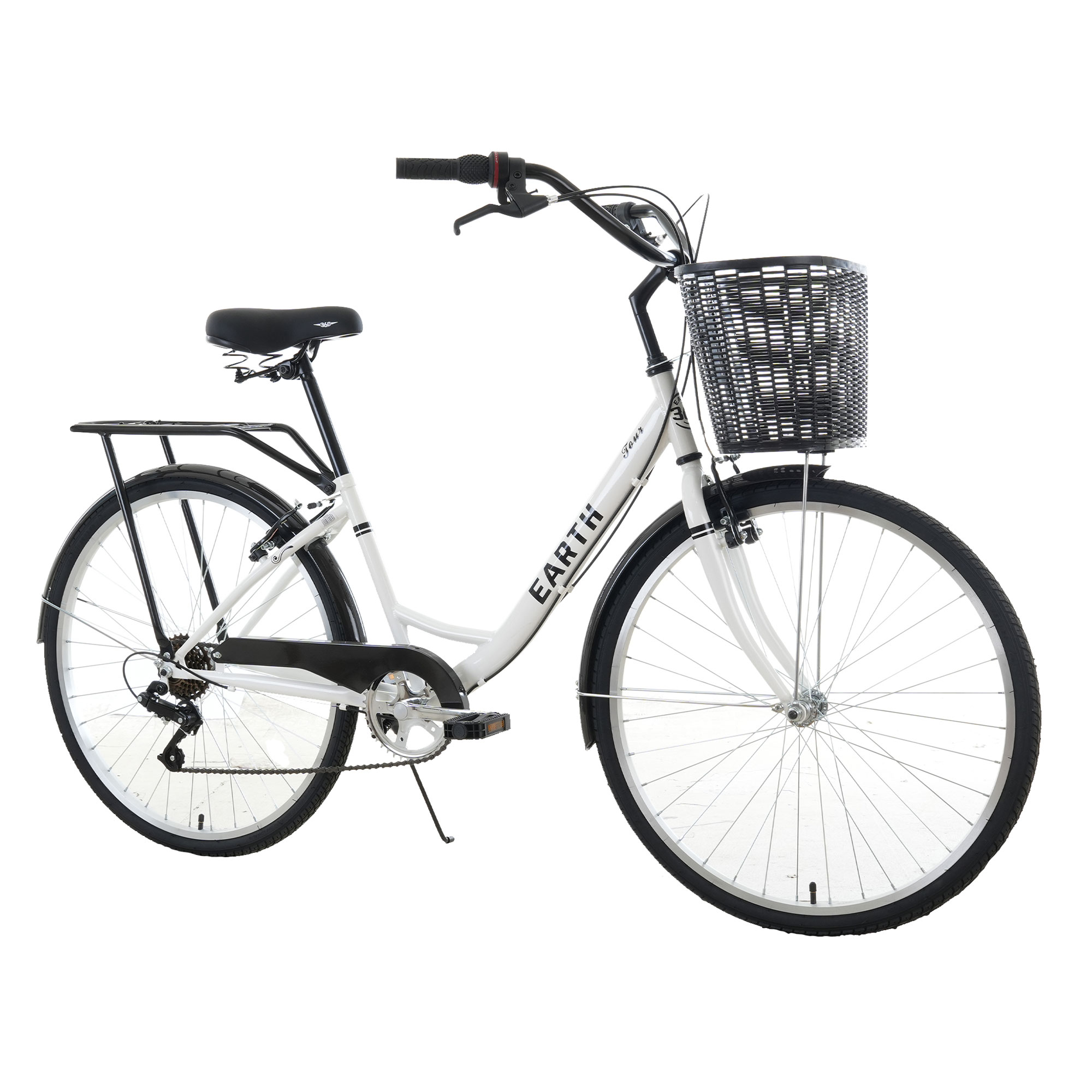 Bicicleta Paseo 360 Earth Rodado 26 Blanca