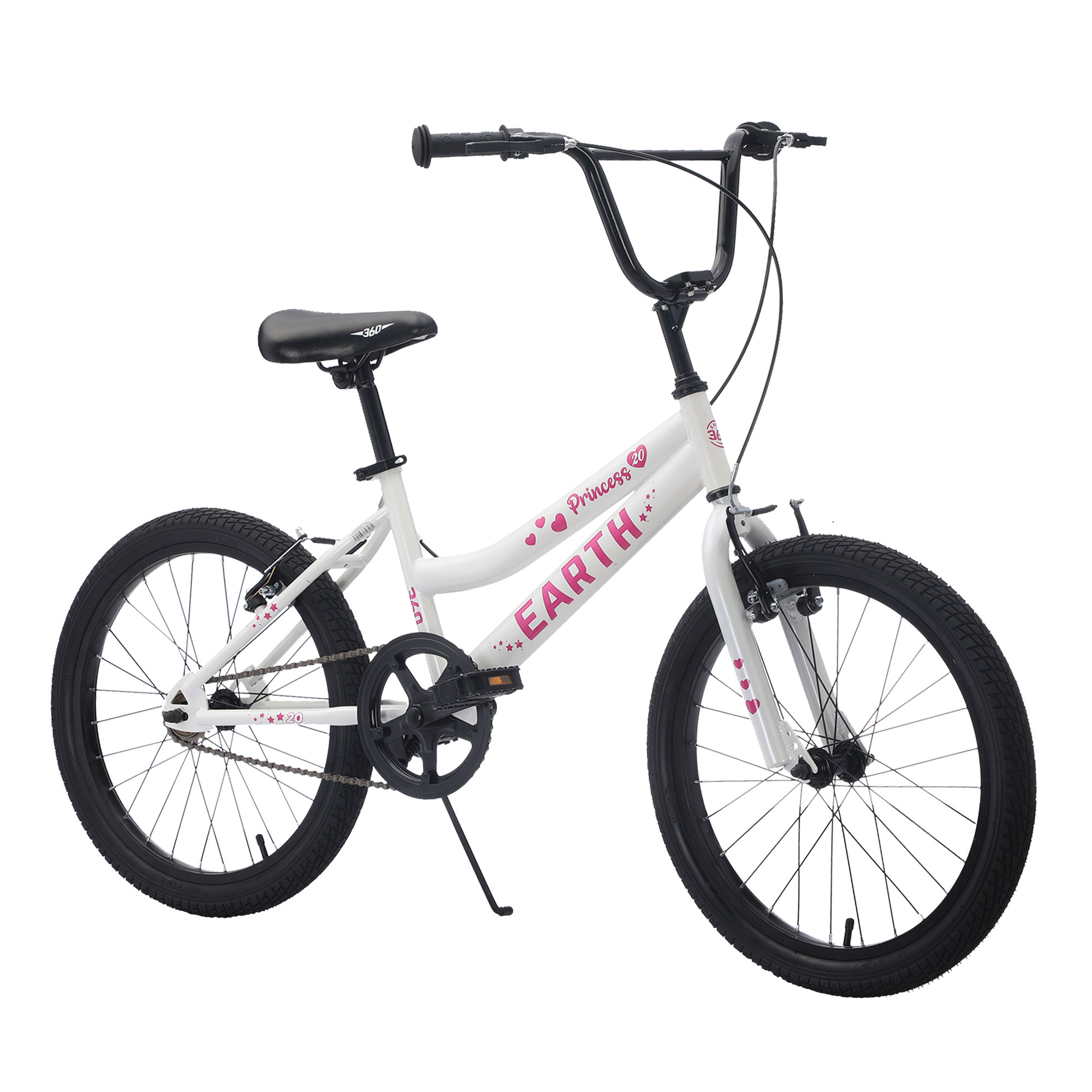 Bicicleta BMX 360 Earth Rodado 20 Infantil Blanca