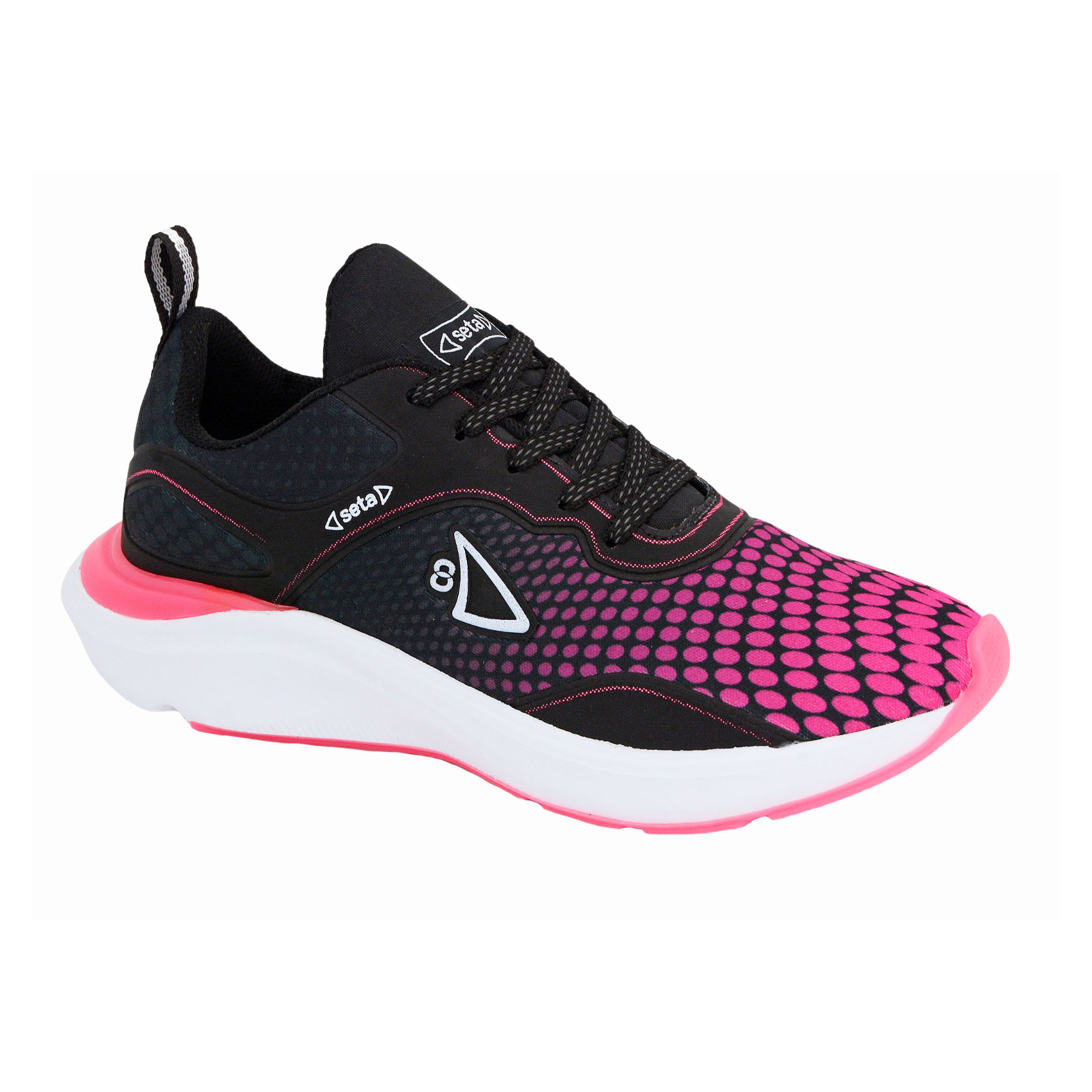 Zapatilla Seta Mujer Fucsia y Negro Talle 39