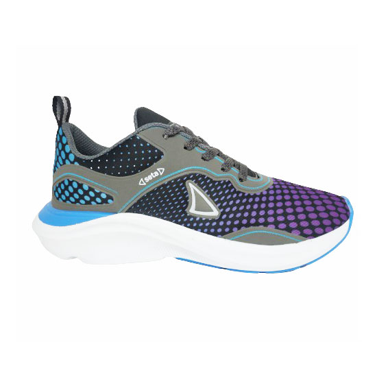 Zapatilla Seta Mujer Negra y Celeste Talle 41