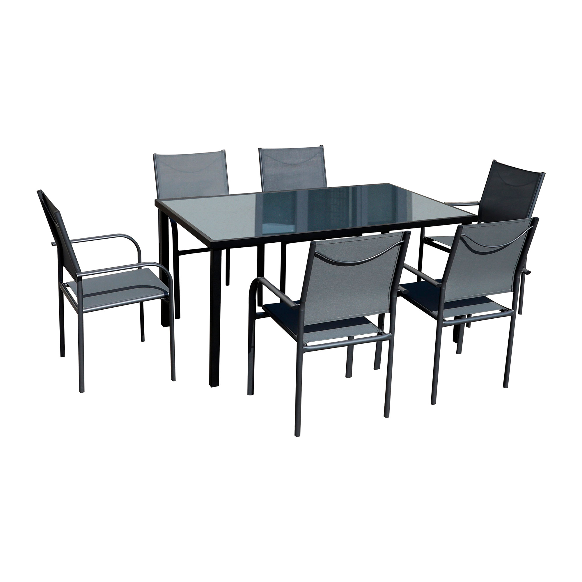 Conjunto De Mesa De Jardín De 7 Piezas