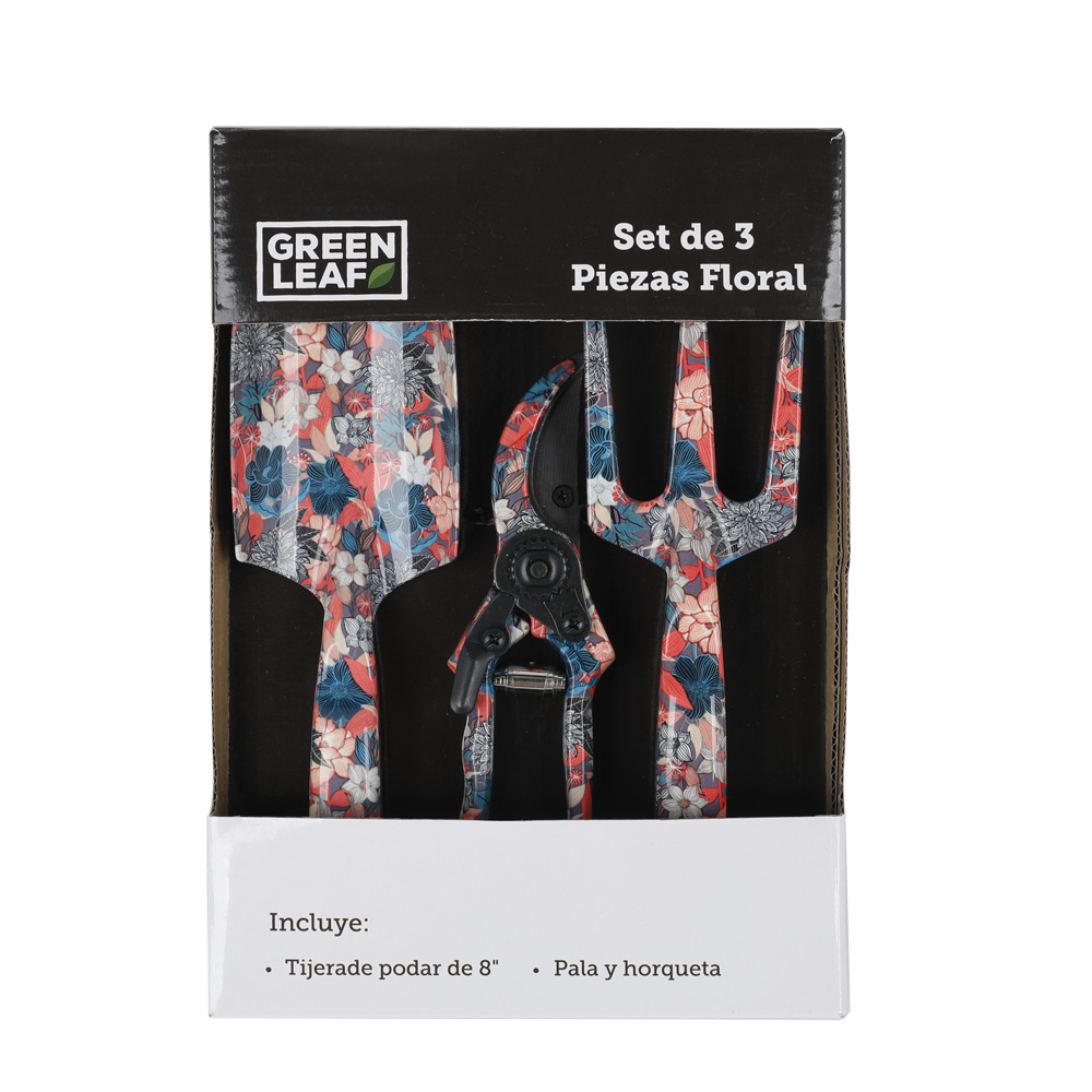 Set de 3 Piezas Floral Green Leaf