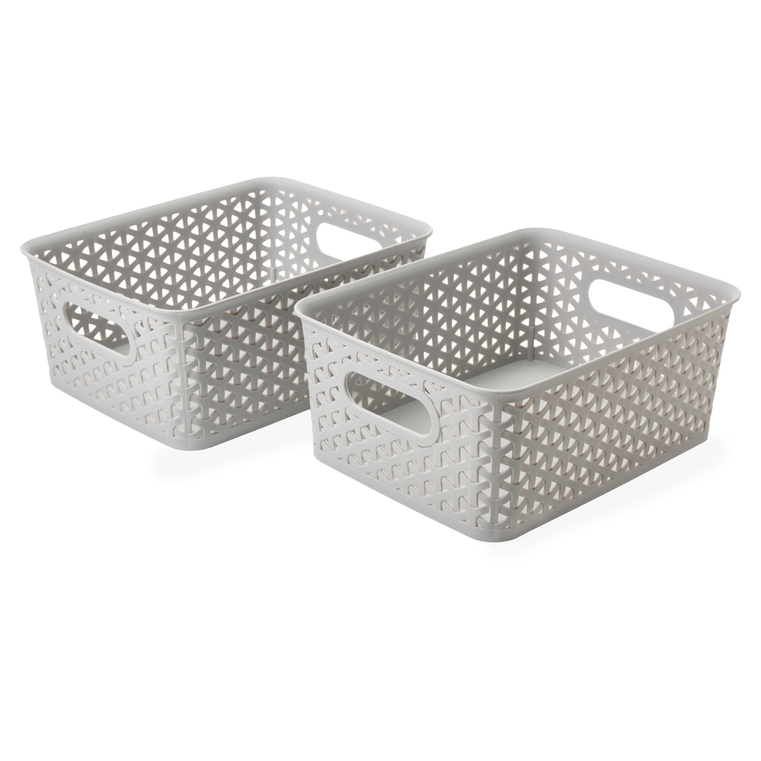 Set x2 Canastos Ratan 4Lts Cocina & Bazar