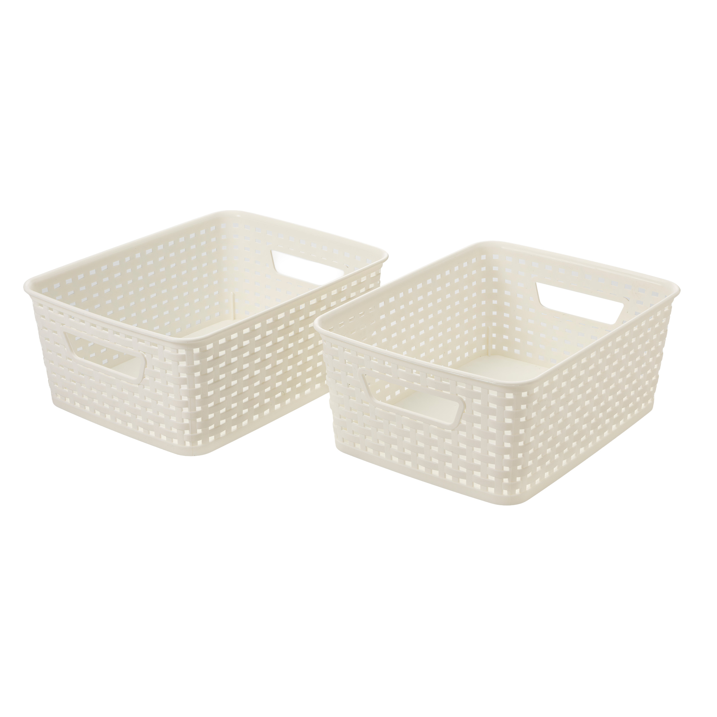 Set x2 Canastos Ratan 4Lts Cocina & Bazar